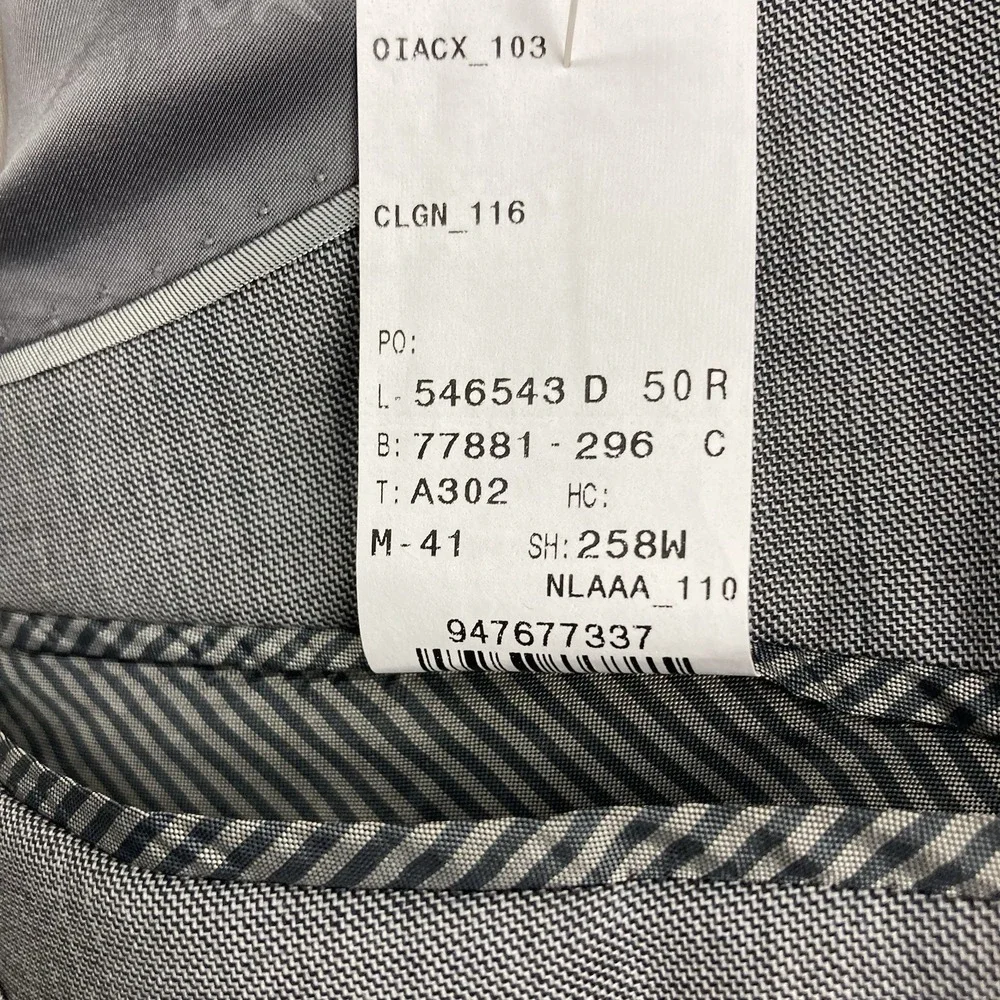 Michael Kors Mens Classic-fit Suit Jacket Blazer 50R Grey Stretch E06833